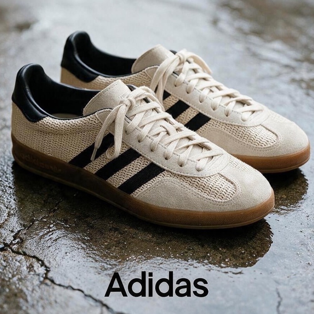 Adidas Gazelle Indoor Mesh Suede Cream Black IH4769 Mens 11.5 Sneakers NWT